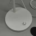 Metal Small White Desk Lamp,Adjustable Goose Neck Desk Lamps for Home Office Study Room Desks Bedroom Bedside Table Lamp with Free 7W LED Bulb,Eye-Caring Reading Lamps