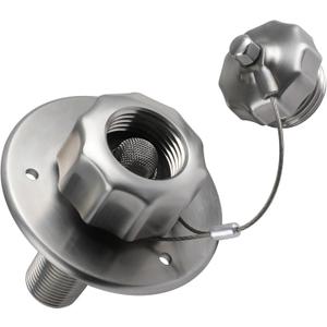 G-Sunny All Metal RV City Water Inlet with Check Valve, RV Water Inlet Replacement, RV Water Fill Inlet,RV Water Inlet Connection for for RV Camper Motorhome Trailer Marine