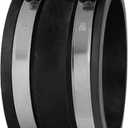 POWERTEC 70149 4 Inch Dust Control Flex Cuff with Steel Hose Clamps, Hose Connector Rubber Cuff Coupler for Woodworking Dust Collection Fittings, Dust Collector Accessories & Machinery, 1 pack