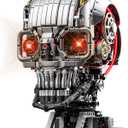 Mechanical Skull Building Set with Light, Horror Ghost Zombie Skeleton Head Gothic Home Decor, Compatible with Lego for Adults, Halloween Toy Gift for Teens Boys Ages 14+ (1099 PCS)