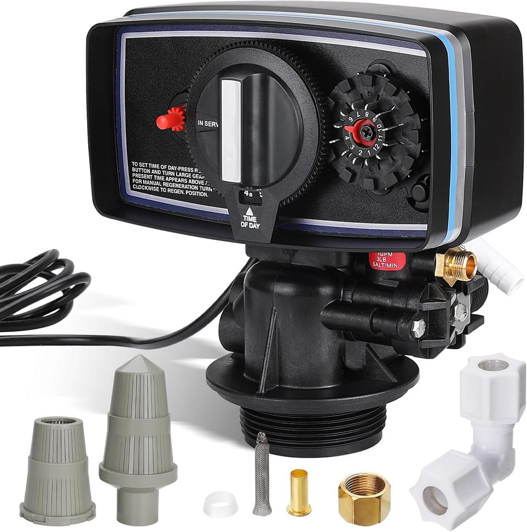5600 Water Filter Control Valve,12 Day Cycle Timer,3W Backwash Valve Head for Water Softeners