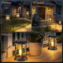 Otdair 4 Pack Solar Lanterns Outdoor Waterproof, Upgraded Warm White Hanging Solar Lights for Outside, Solar Powered Lantern for Patio Yard Garden Porch Decor, Gift for Mom Housewarming
