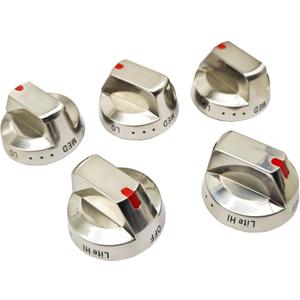 DG64-00473A Top Burner Control Dial Knob Range Oven Replacement for Stainless Steel Ran-ge O-ven Gas Stove Knob NX58F5700WS NX58H5600SS NX58H5650WS NX58J7750SS NX58M6850SS(5pcs)