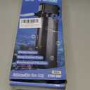 TARARIUM Aquarium Filter U-V for 20-75 Gallon, 200GPH Fish Tank Filter w/ 5W U-V Light Green Clean Machine Submersible Powerful Pump Internal Filter for Turtle Tank Saltwater Freshwater Crystal Clear (Black)