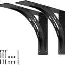 20 inch Heavy Duty Shelf Brackets , Max Load 1100 Lbs ,Premium Alloy Metal Mantel Brackets (Set of 2) Fireplace Mantel Brackets - Countertop Support Brackets (20 x 13.5 inch