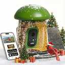 LONA Smart Bird Feeder with Camera - 2.5K Dual Lens, Solar Powered, Upgraded Dual Food Inlet, Lifetime AI Identify 10000+ Bird Species, Night Vision & Auto Capture, Gift for Bird Lovers