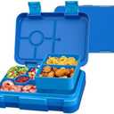 MSSWFSG Bento Lunch Box for Kids, 6 Compartments BPA Free, Dishwasher Safe Back to School Snack Bento Lunch Containers Boxes, Ideal Portion Sizes for On-the-Go Meal, Ages 3+, School, Blue