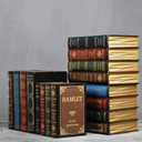 2 Pack Decorative Book Boxes Wooden Antique Book Decorations Vintage Book Storage Box (Style B)