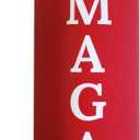 Trump MAGA 2024 Double Wall Insulated Vacuum Water Bottle W/Strap, 17oz/500ml, Stainless Steel Soft Rubber Pastel Surface, BPA Free, Keeps Hot & Cold, Leak Proof For Office,School, Travel (Red)