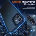 TORRAS Shockproof for iPhone 12 Case/for iPhone 12 Pro Case, [Military Grade Drop Tested] Translucent Matte Hard PC Back with Soft Silicone Edge Slim Protective Guardian, Black
