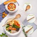 Wooden Spoons for Cooking, MZROO Wooden Spoon 12.5 Inch Long Handle Wooden Cooking Spoon Mixing spoons Tasting Spoons for Nonstick Cookware