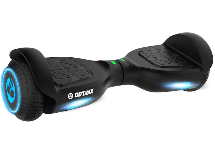 Gotrax Edge Hoverboard with 6.5" LED Wheels & Headlight, Max 5km Range & 10km/h Power by Dual 200W Motor, UL2272 Certified and 65.52Wh Battery Self Balancing Scooters for 44-176lbs Kids Adults(Black)