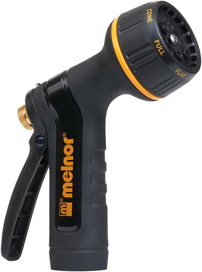 Melnor 995037 Rear Trigger 7 Watering Patterns XT Metal Garden Hose Nozzle, Basic