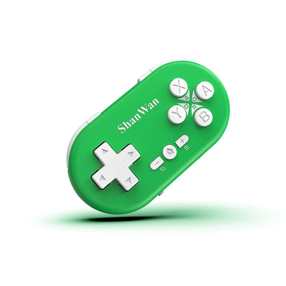 ShanWan Bluetooth Gamepad Keychain Sized Mini Controller for Switch, Windows, Android, iOS & PS4green