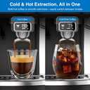 XIXUBX Espresso Machine with Grinder, PID & Programmable Settings, Black