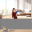 120 inch Retractable Baby Gates 34 inch Tall, Retractable Gate with Reinforced Strip Design to Prevent Crawling Through, 10 FT Extra Wide Retractable Dog Gate for Indoor/Outdoor