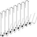 Reallnaive 4 Pcs Solar Cover Holder for Above Ground Pool Adjustable Solar Holder Metal Equipment Storage Hooks for Framed Above Ground Swimming Pools (White)