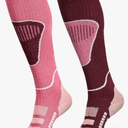 Merino Wool Ski Socks 2 Pairs, Thermal Knee High Warm Socks for Snowboarding, Hiking, Cold Weather, Snow, Hunting L