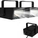 2Pack 32 LED Mini Strobe Light White Color with 32 Super Bright LED Bulbs for Halloween,Adjustable Flash Speed Control for Christmas,Clubs,Stage Light Effect, Disco,Bars,Party Lights