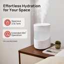 Clarston Humidifiers for Bedroom, 2.5L Cool Mist Humidifier with Essential Oils Diffuser and Nightlight, Top Fill Humidifiers for Home Large Room, Timer, Auto Shut-off, 25H Runtime