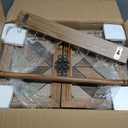 ikkle Wooden Jewelry Organizer Wall Mounted, Hanging Jewelry Holder with Removable Bracelet Rod and Hooks for Necklaces Earrings Bracelets Rings, Brown