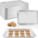 24 Pack 16 x 11 inch Aluminum Disposable Cookie Sheets for Baking and Roasting Disposable Aluminum Foil Grilling Pans for Brownie Tins,Cooking Thin, Cakes