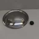 Amosfun 12 Inch Universal Pot Pan Lid Skillet Cover Stainless Steel Frying Pan Lid Replacement Pot Lid with Knob Handle for Home Kitchen Cookware Accessories