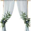 Ling's moment Wedding Arch Flowers for Wedding Ceremony Arrangement Decor, 2 Pcs Fake Flowers Swag Floral Garland Decoration, 2pcs Drapes Kit, Backdrop Stand for Party Wedding Gifts|Dusty Blue & Navy