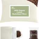 20x26 Large Organic Buckwheat Pillow with Dual-Layer Pillowcase and Extra Tartary Buckwheat Hulls, Adjust Height and Firmness, Neck Support Pillow for Back and Side Sleepers (Off-white)