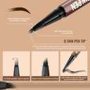 iMethod Eyebrow Pen - Eyebrow Pencil,2-in-1 Eyeliner Dual-Ended Microblading Eyebrow Pencil Long Lasting Waterproof Hair-Like Brow Pencil,with Eyebrow Brush,Eyebrow Pencils for Women,Reddish Brown