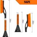 2025 New Snow Brush & Ice Scraper - Detachable Ice Scraper for Car Windshield with Ergonomic Foam Grip for Snow Removal, Aluminum Car Snow Scraper and Brush for Cars, Trucks, SUVs
