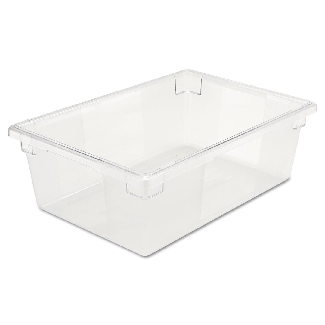 Rubbermaid Commercial 3300CLE Food/Tote Boxes, 12 1/2gal, 26w x 18d x 9h, Clear