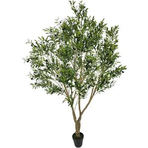Artificial Tree Faux Olive Tree 8ft Tall Fake Olive Plant in Pot Fake Silk Tree Faux Plants Indoor