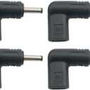 4PCS USB Type-C to DC Adapter Power Cord Plastic Adaptor 90 Degree 5V Connectors Electronics Accessories