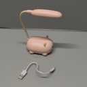 Neioaas LED Desk Lamp for Kids, Cute Cat Lamp USB Rechargeable Reading Light,Portable LED Table Light, Flexible Gooseneck Eye-Care Cartoons Small Desk Lamp Girls Gifts(Pink)