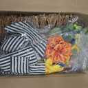 Pinkpuii Spring Summer Door Hanger Basket Wreaths for Front Door, Artificial Peony Hydrangea Flower Wreath with Blueberries & Realistic Peach & Lemon- Ideal for Home Porch Entryway Window Wall Decor