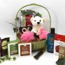 Gift Basket Village Chase Your Dreams! Inspirational Gift Basket for Her with Plush Friend, Gourmet Drinks, Indulgent Spa Products and Mouthwatering Sweets, 8 Pounds