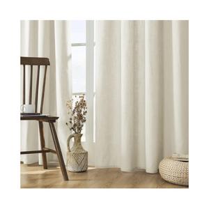 Joydeco Linen Curtains 96 inch Length 2 Panel Set, Light Filtering Curtain for Living Room Bedroom, 52 inch Wide Drapes with Rod Pocket Back Tab (96" Lx52 W, Ivory on Linen)