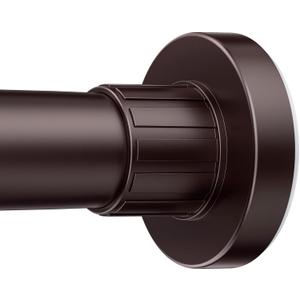 Ausemku Shower Curtain Rod 32-80 Inch Adjustable - 1 Inch Diameter Heavy Duty No drill Spring Tension Shower Rod, Non-Slip Rustproof Telescopic Rod for Bathroom, Brown