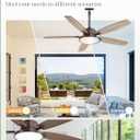 Fanbulous 52'' Outdoor Ceiling Fans with Light and Remote,IP65 Wet Rated Waterproof Ceiling Fan with 6-Speed DC Motor, Farmhouse Gazebo Fan for Porch Patios Pavilion(Oil Bronze)