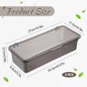 3Pcs Flatware Tray with Lid and Drainer Silverware Tray Kitchen Dinnerware Holder Box Utensil Storage Container Drawer Organizer for Home and Travel