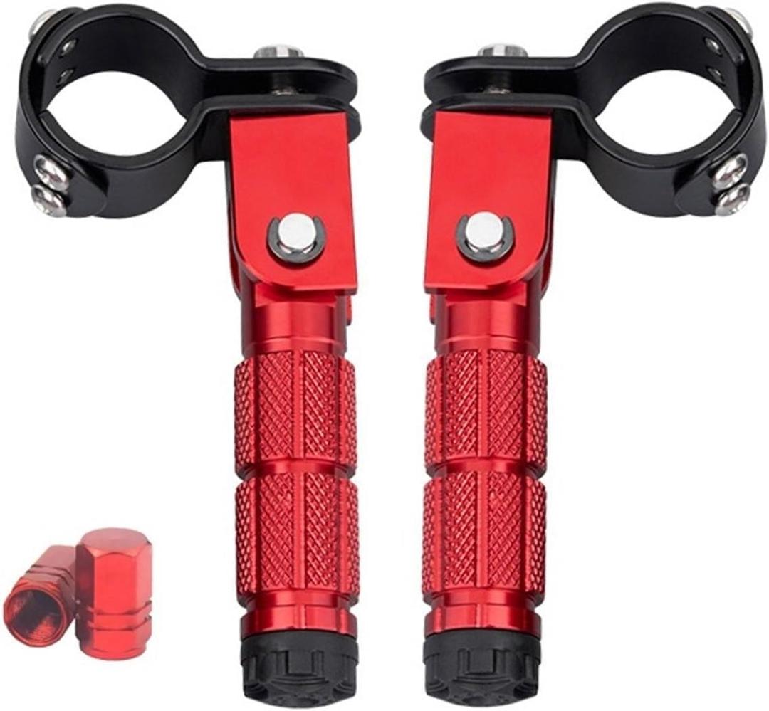 Foot Controls Motorcycle Pedals Foot Electric Pedal Pegs Child Pedal Folding Pedal Compatible With Scooter And Electric Motorcycle(Red)