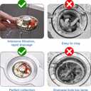 3 in 1 Kitchen Sink Drain Strainer & Pop-Up Sink Stopper - 304 Stainless Steel Upgraded Anti-Clogging Basket with Fast Drainage, Odor Prevention - Fits US Standard 3-1/2" Sink Drain Plug, 1 Pack