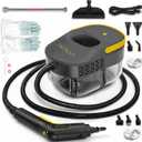 Steam Cleaner for Home, 1.69QT Visible Tank Portable Steamer with 15 Accessories, Chemical-Free 3-Level Touch Control Cleaning for Grout, Tile, Car Detailing