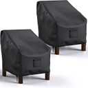 Patio Chair Covers Waterproof, Mrrihand Lounge Deep Seat Cover, Heavy Duty Outdoor Lawn Patio Furniture Covers (31" W x 38" D x 30" H - 2 Pack) (Black)