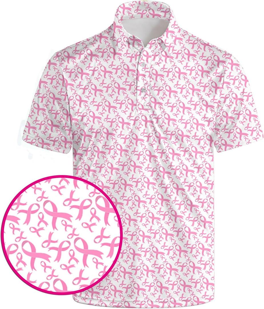 Golf Shirts for Men Funny Golf Polo Shirts Short Sleeve Polo Shirts Moisture Wicking Performance Golf Outfits (XL)