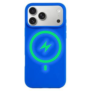 Danbey for iPhone 17 Pro Strong Magnetic Ultra Slim Fit Plastic Case, Compatible with Apple MagSafe Fast Wireless Charging, Gel Shockproof Matte Cover 6.3" Screen 2025, Bright Cobalt Royal - Blue