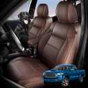 DrCarNow for Toyota Tacoma Seat Covers 2016-2022 2023,Fit for Tacoma Seat Cover Crew Cab/Double Cab Brown Waterproof Leather Accessories