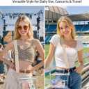 FANGSUN Clear Bag for Stadium Events, Clear Purses for Women, Transparent Crossbody Stadium Bag for Concert, Sport (Beige Herringbone)