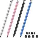 Stylus Pen for Ipad, Digiroot 4 Pcs Stylus Pens for Touchscreen, High Sensitivity & Precision Ipad Stylus, Suitable for iPhone/iPad Pro/Android Tablets, Stylus Pen Compatible with All Touch Screens (Silver&Rosegold&Black&Blue)